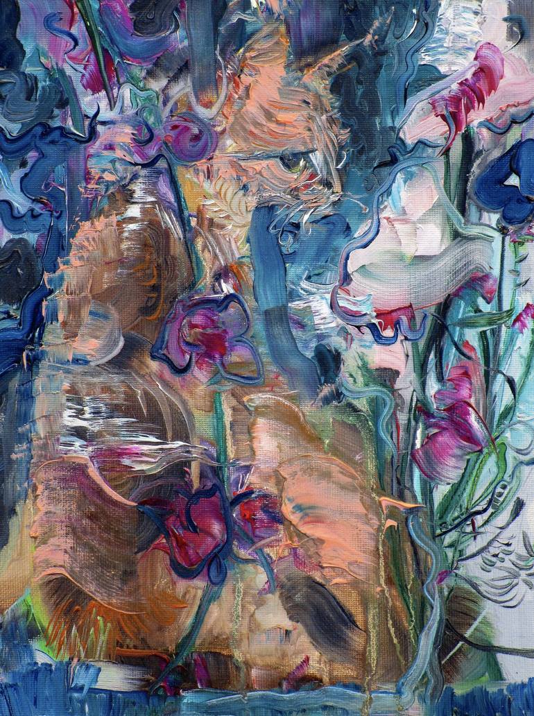 Print of Figurative Cats Paintings by Lautir -
