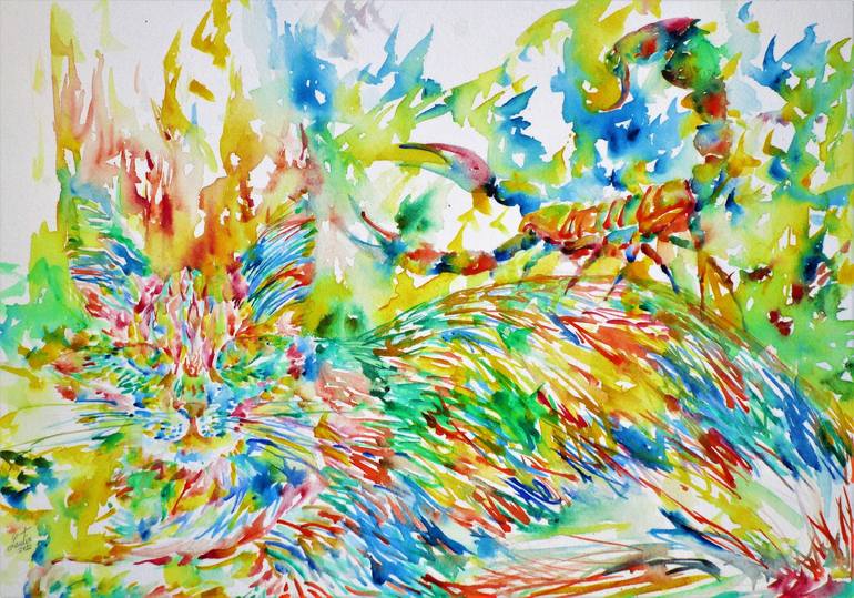 Print of Figurative Cats Paintings by Lautir -