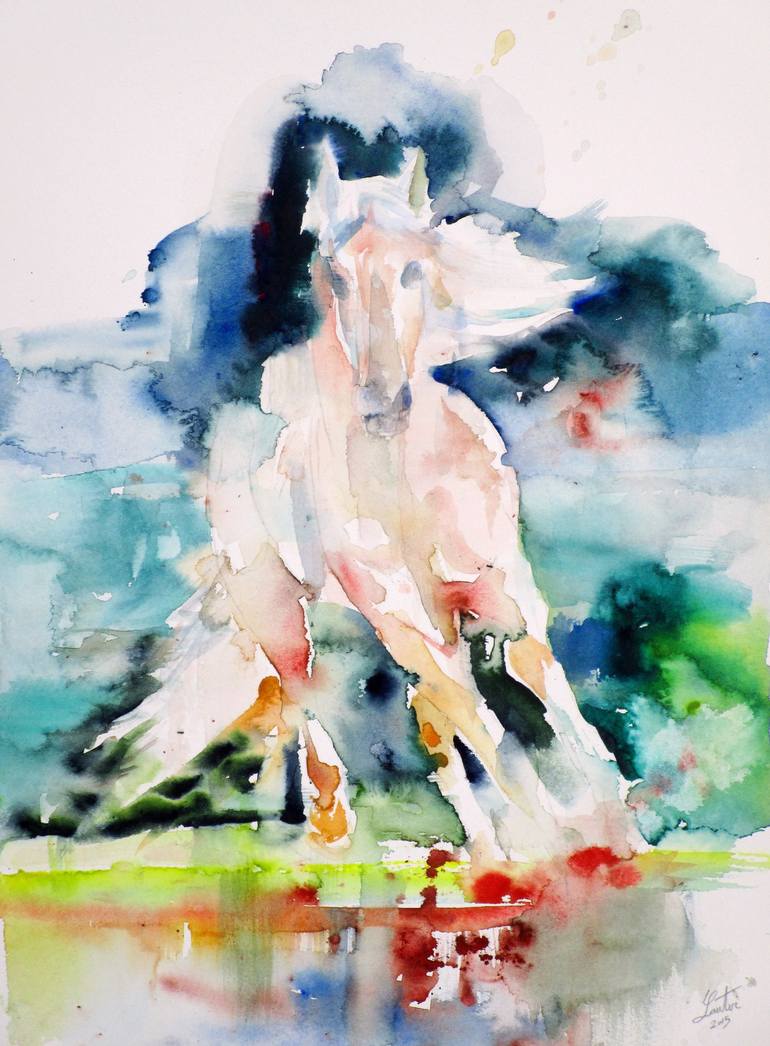 Print of Figurative Horse Paintings by Lautir -