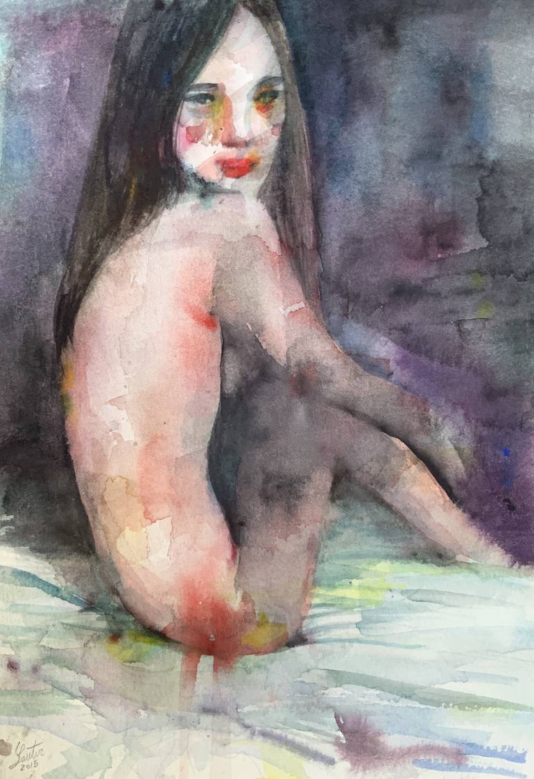 Original Figurative Erotic Paintings by Lautir -