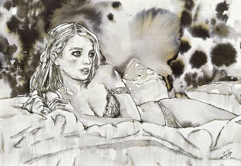 Print of Figurative Erotic Paintings by Lautir -