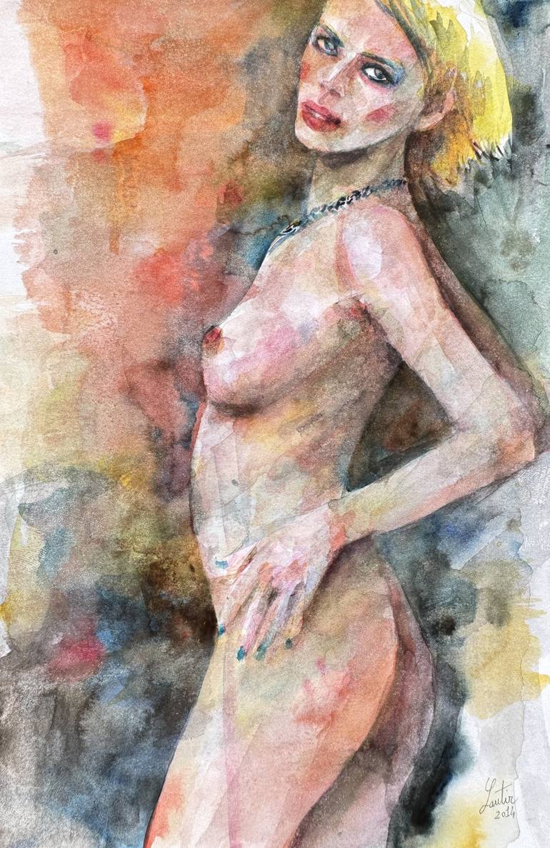 Original Figurative Nude Paintings by Lautir -