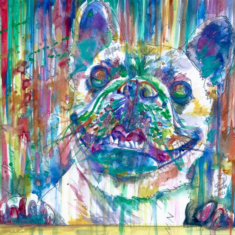 Print of Figurative Dogs Paintings by Lautir -