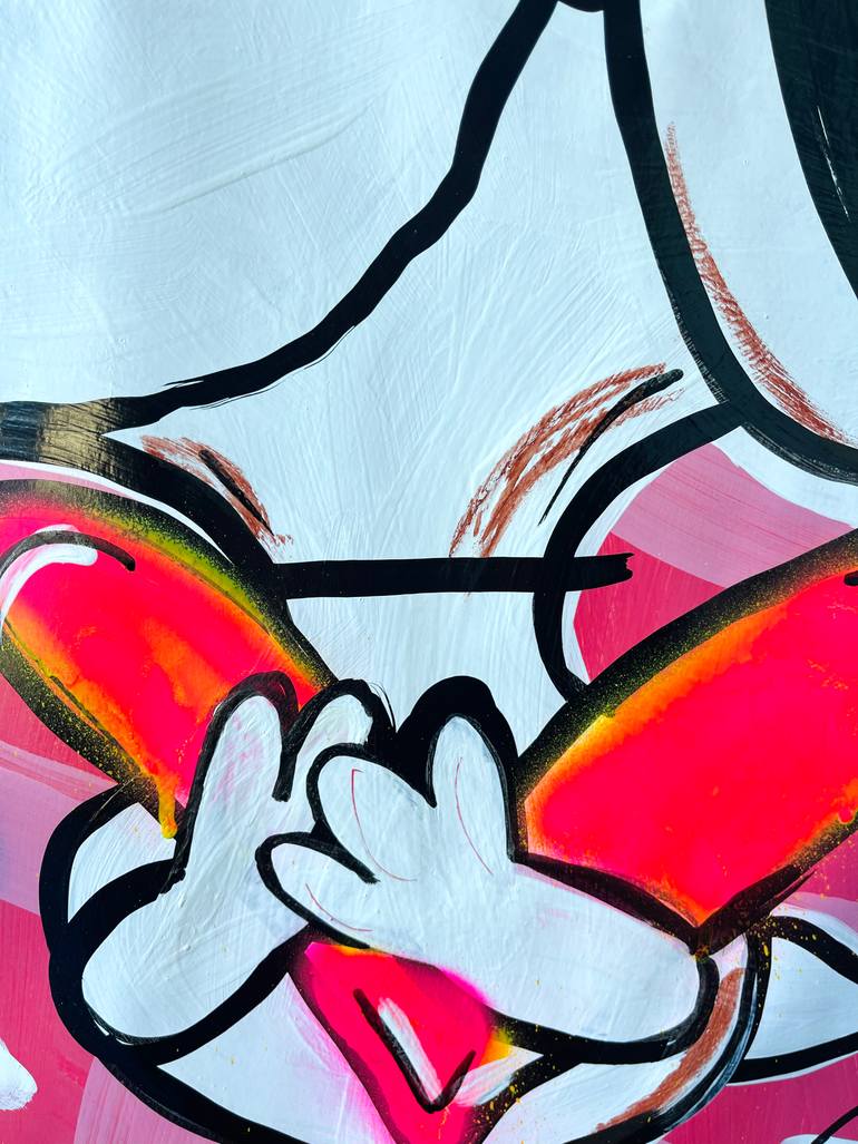 Original Street Art Cartoon Painting by Mercedes Lagunas