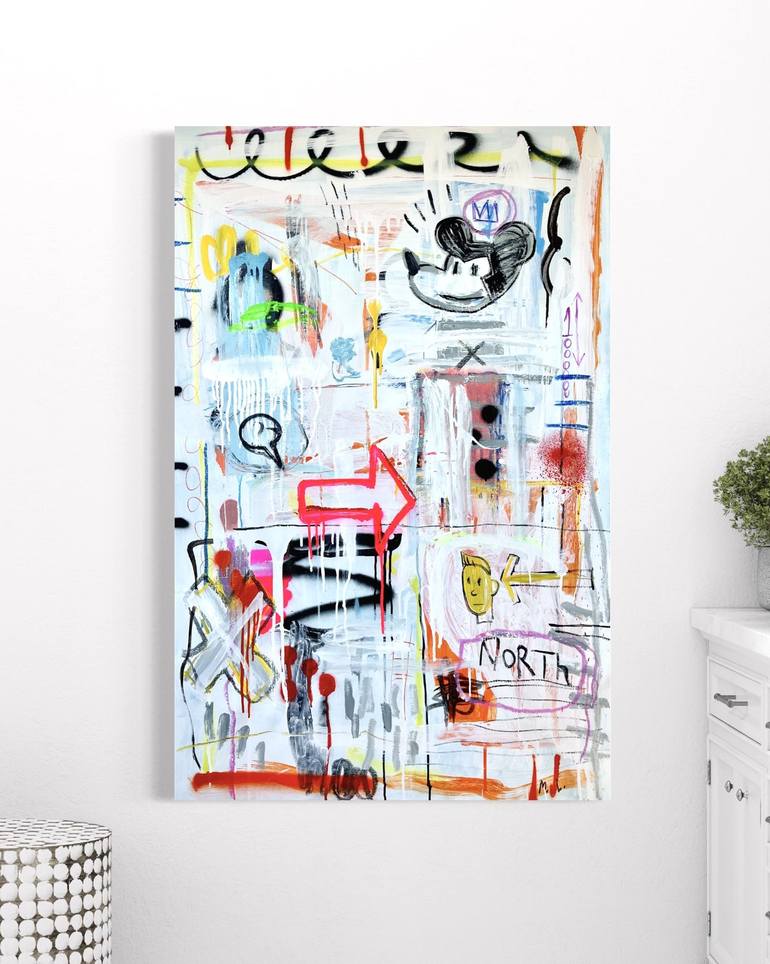 Original Abstract Expressionism Abstract Painting by Mercedes Lagunas