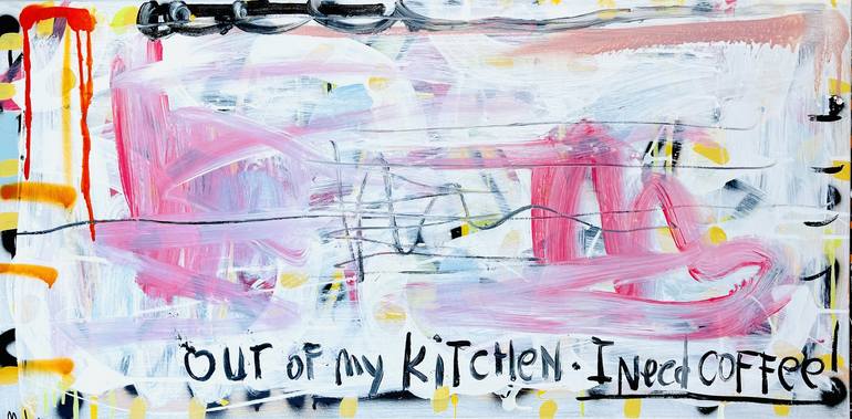 Original Abstract Expressionism Kitchen Painting by Mercedes Lagunas