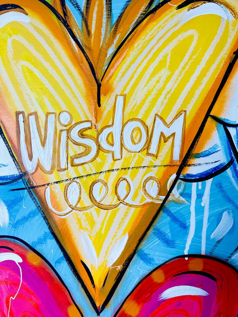 Original Street Art Love Painting by Mercedes Lagunas