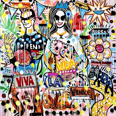 Print of Street Art Popular culture Paintings by Mercedes Lagunas