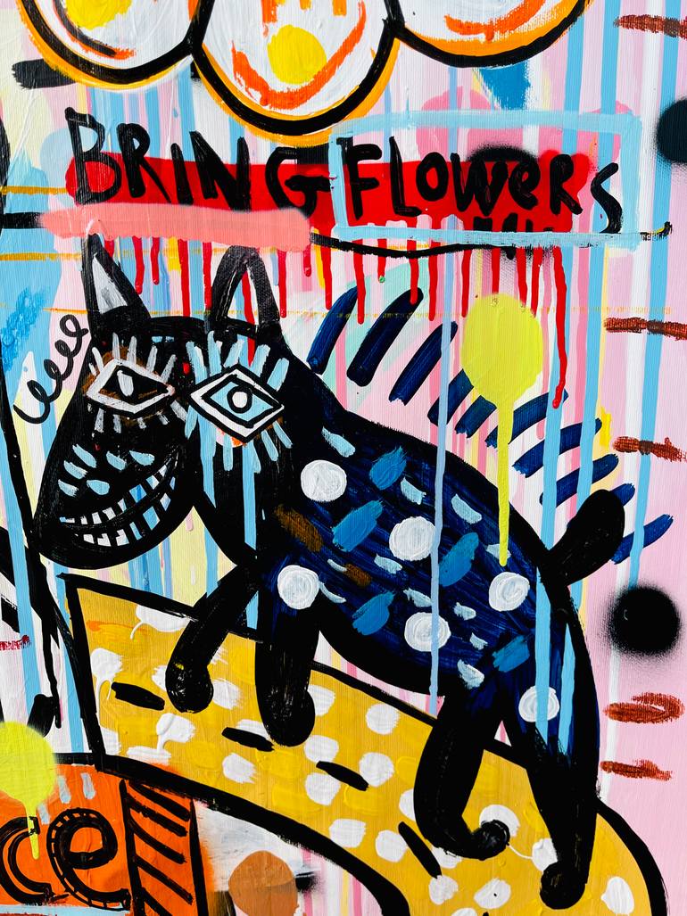 Original Street Art Pop Culture/Celebrity Painting by Mercedes Lagunas