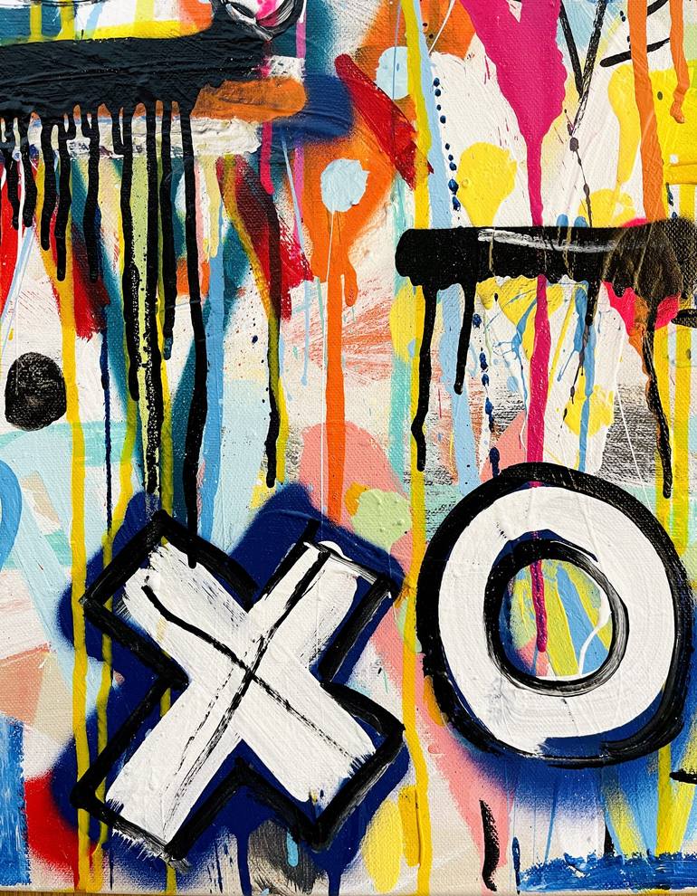 Original Street Art Abstract Painting by Mercedes Lagunas