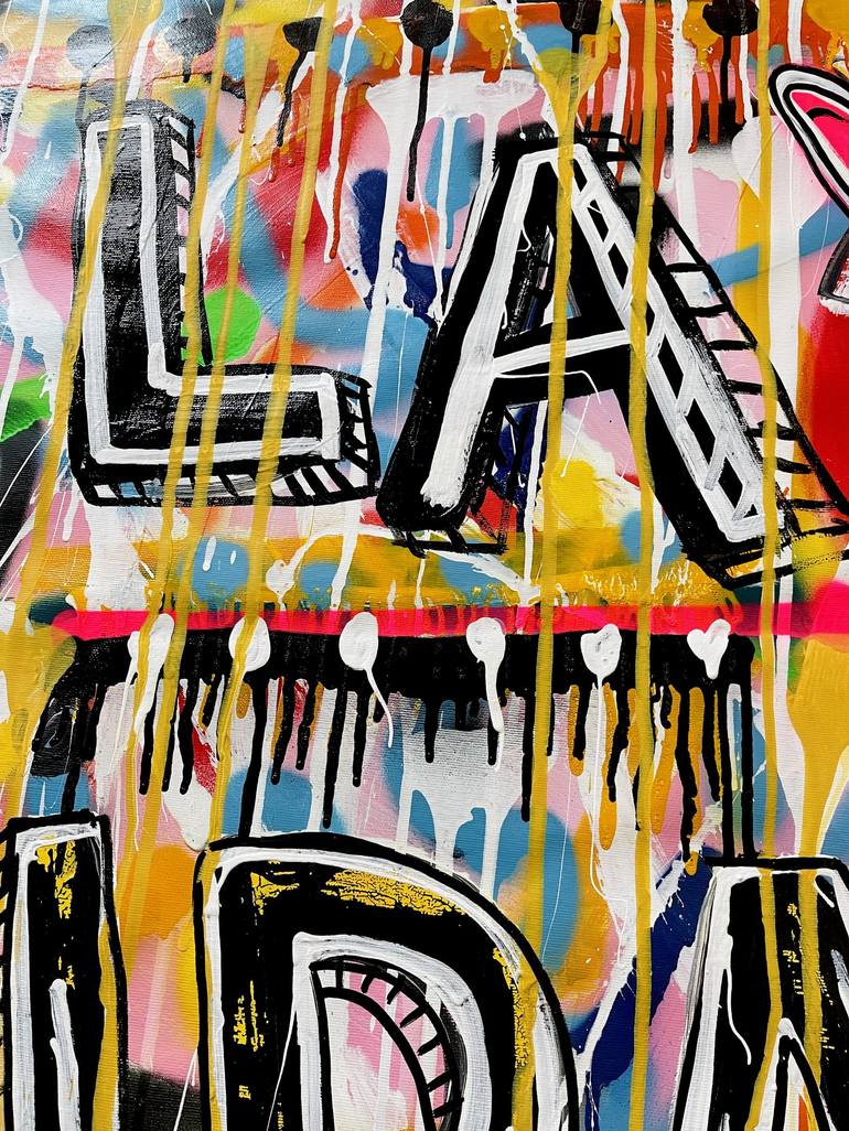 Original Street Art Abstract Painting by Mercedes Lagunas