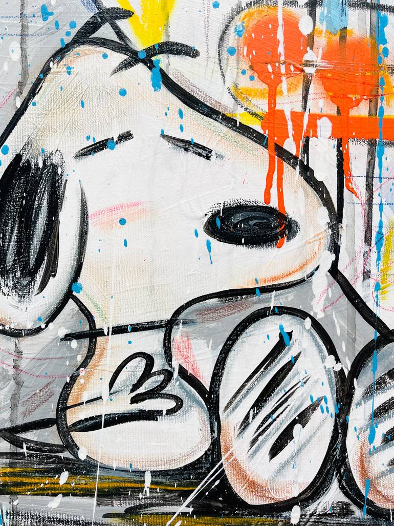 Original Street Art Cartoon Painting by Mercedes Lagunas