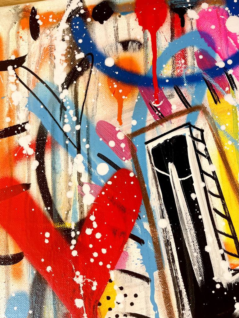 Original Street Art Abstract Painting by Mercedes Lagunas