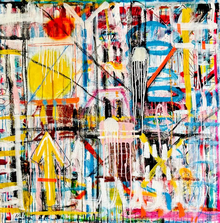 Original Expressionism Abstract Painting by Mercedes Lagunas