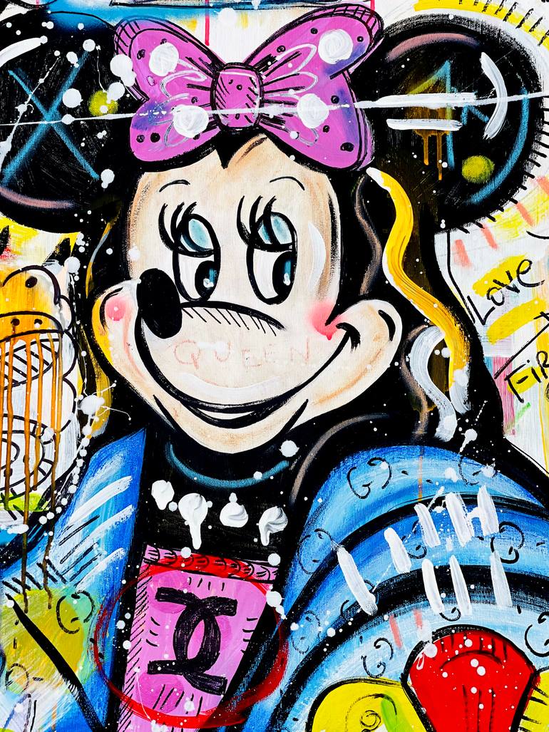 Original Street Art Cartoon Painting by Mercedes Lagunas