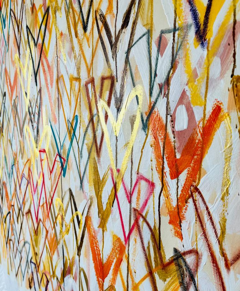 Original Street Art Abstract Painting by Mercedes Lagunas