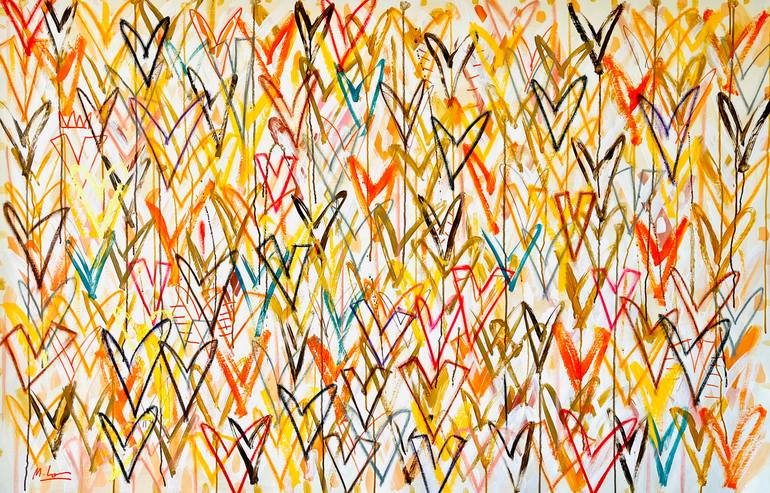 Original Street Art Abstract Painting by Mercedes Lagunas