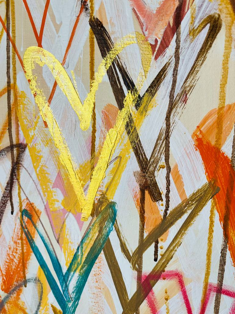 Original Street Art Abstract Painting by Mercedes Lagunas