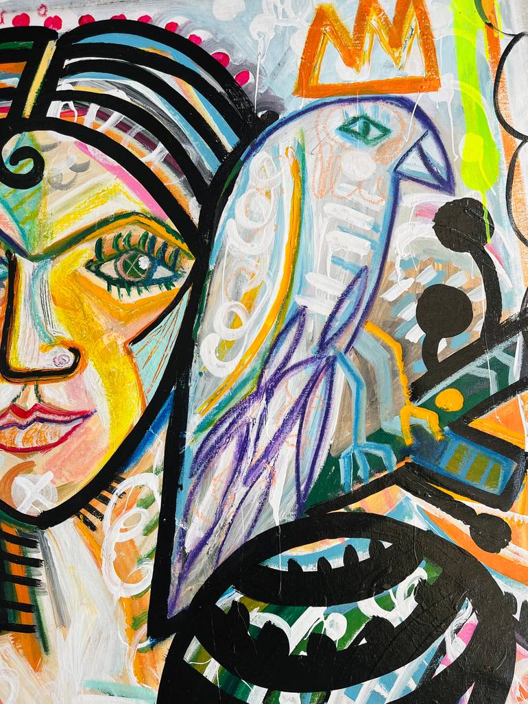 Original Street Art Pop Culture/Celebrity Painting by Mercedes Lagunas