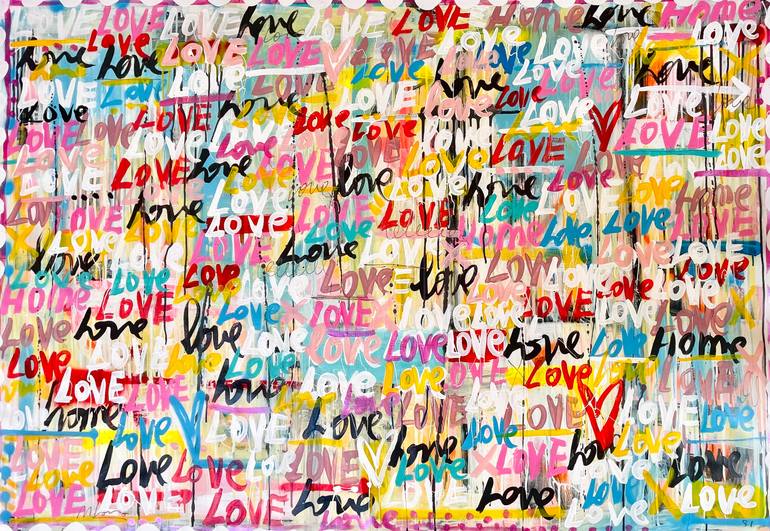 Original Street Art Abstract Painting by Mercedes Lagunas