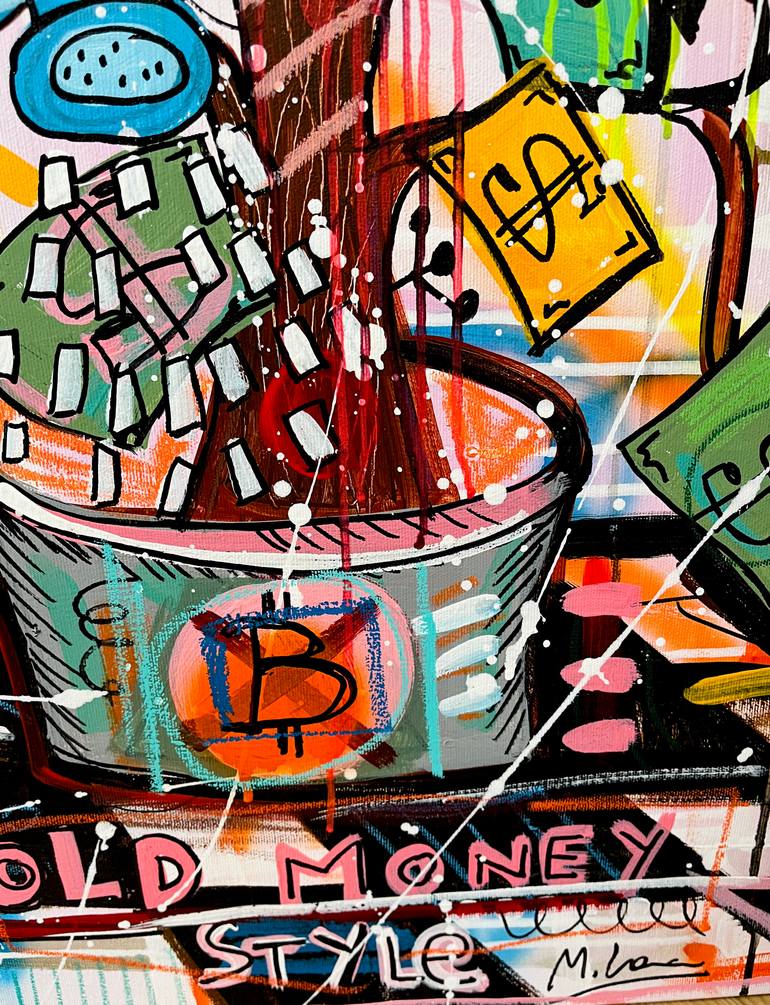 Original Street Art Cartoon Painting by Mercedes Lagunas