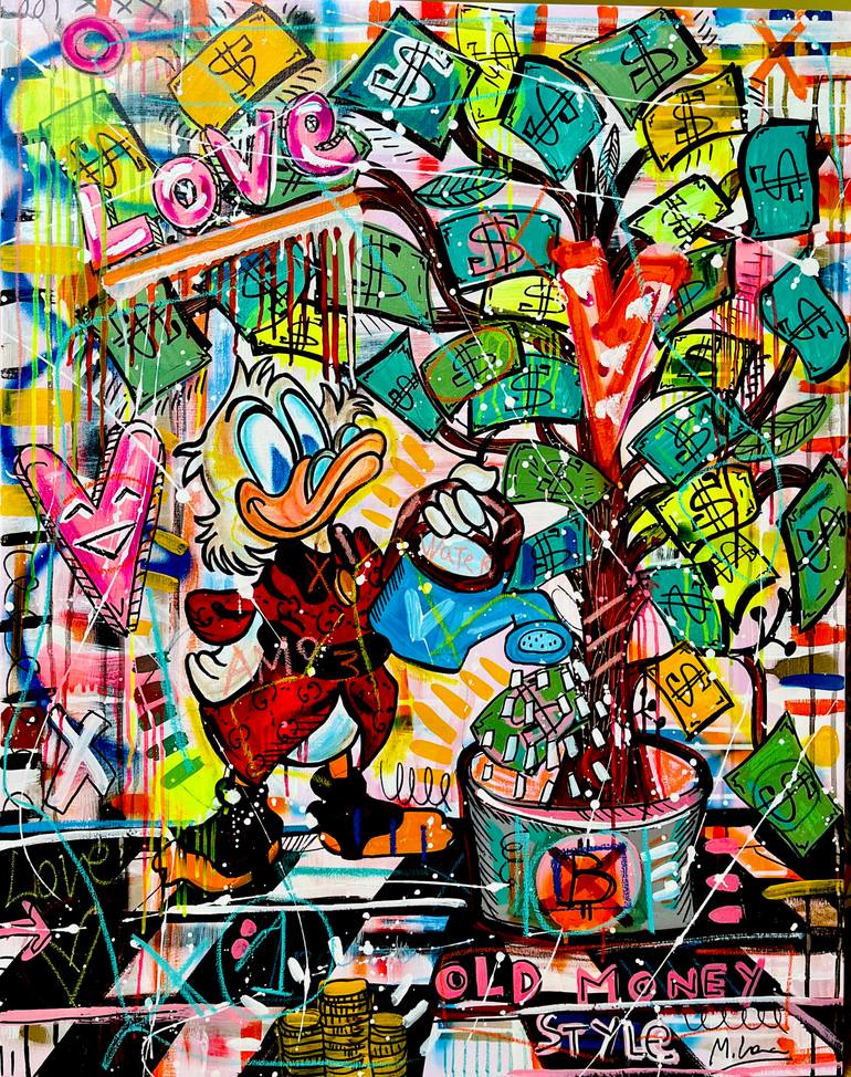 Original Street Art Cartoon Painting by Mercedes Lagunas
