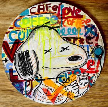 Original Street Art Cartoon Painting by Mercedes Lagunas