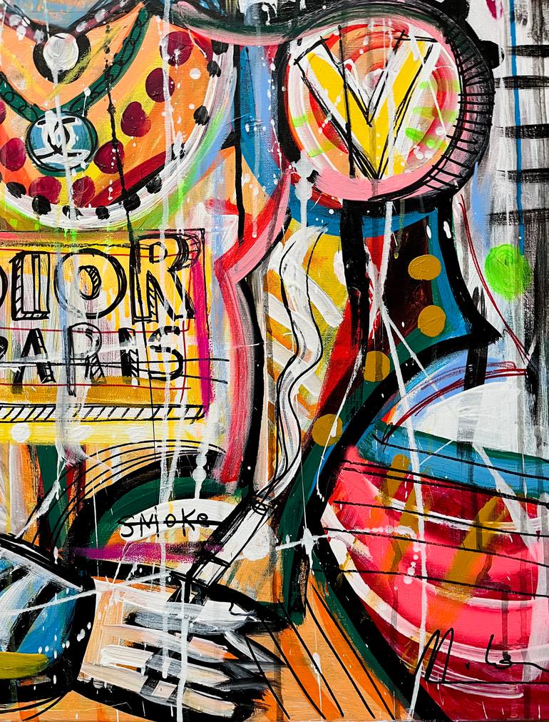 Original Street Art Pop Culture/Celebrity Mixed Media by Mercedes Lagunas