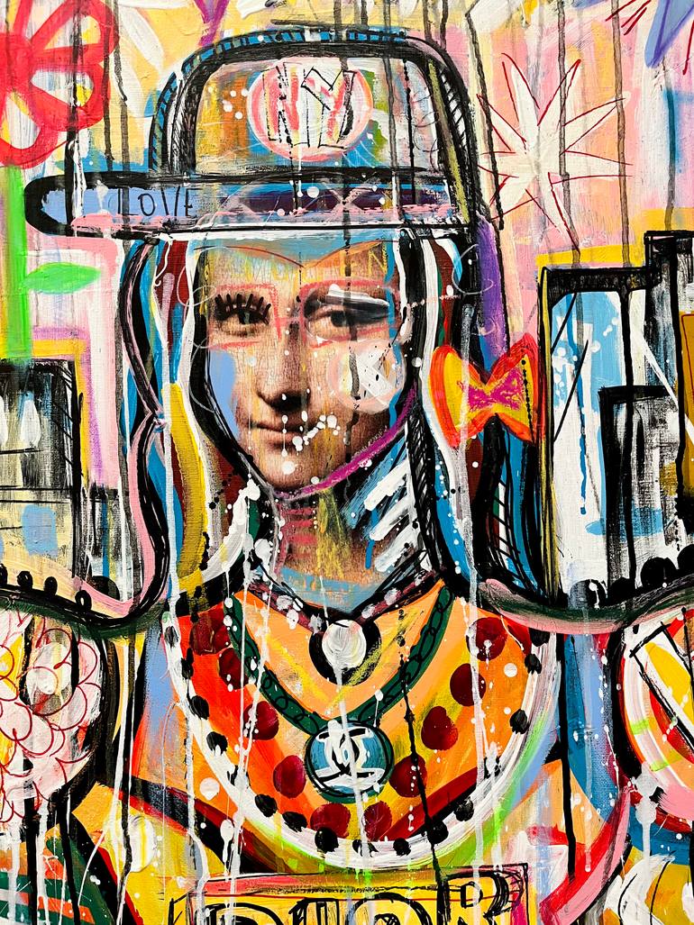 Original Street Art Pop Culture/Celebrity Mixed Media by Mercedes Lagunas