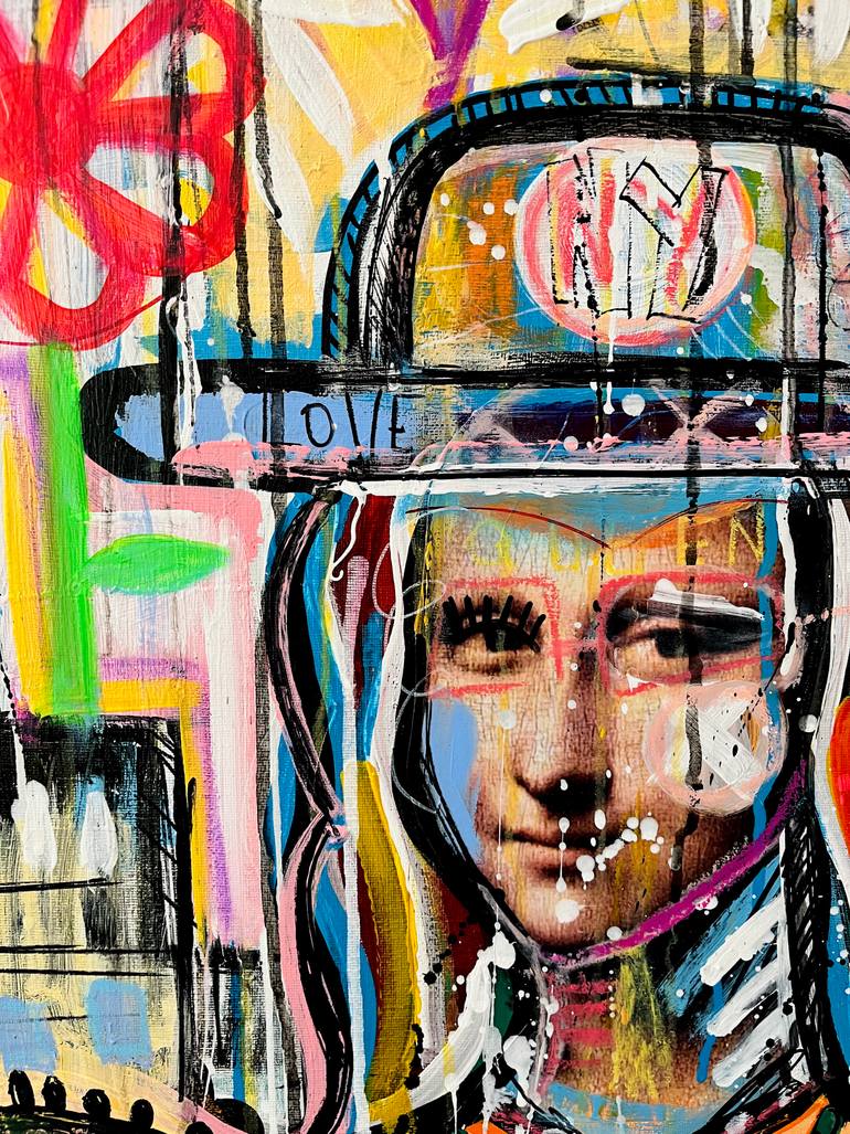 Original Street Art Pop Culture/Celebrity Mixed Media by Mercedes Lagunas