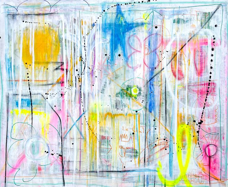 Original Abstract Expressionism Abstract Painting by Mercedes Lagunas