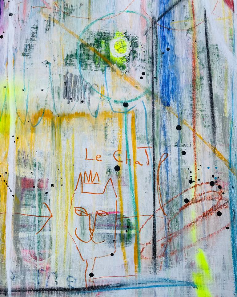 Original Abstract Expressionism Abstract Painting by Mercedes Lagunas