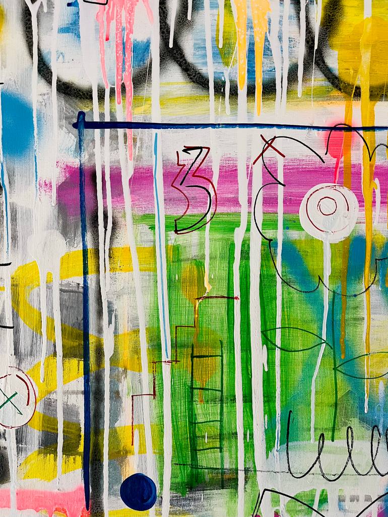 Original Abstract Expressionism Abstract Painting by Mercedes Lagunas
