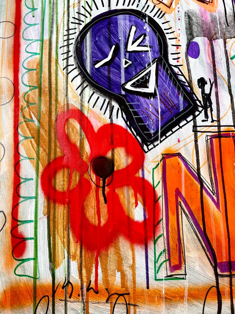 Original Street Art Pop Culture/Celebrity Painting by Mercedes Lagunas