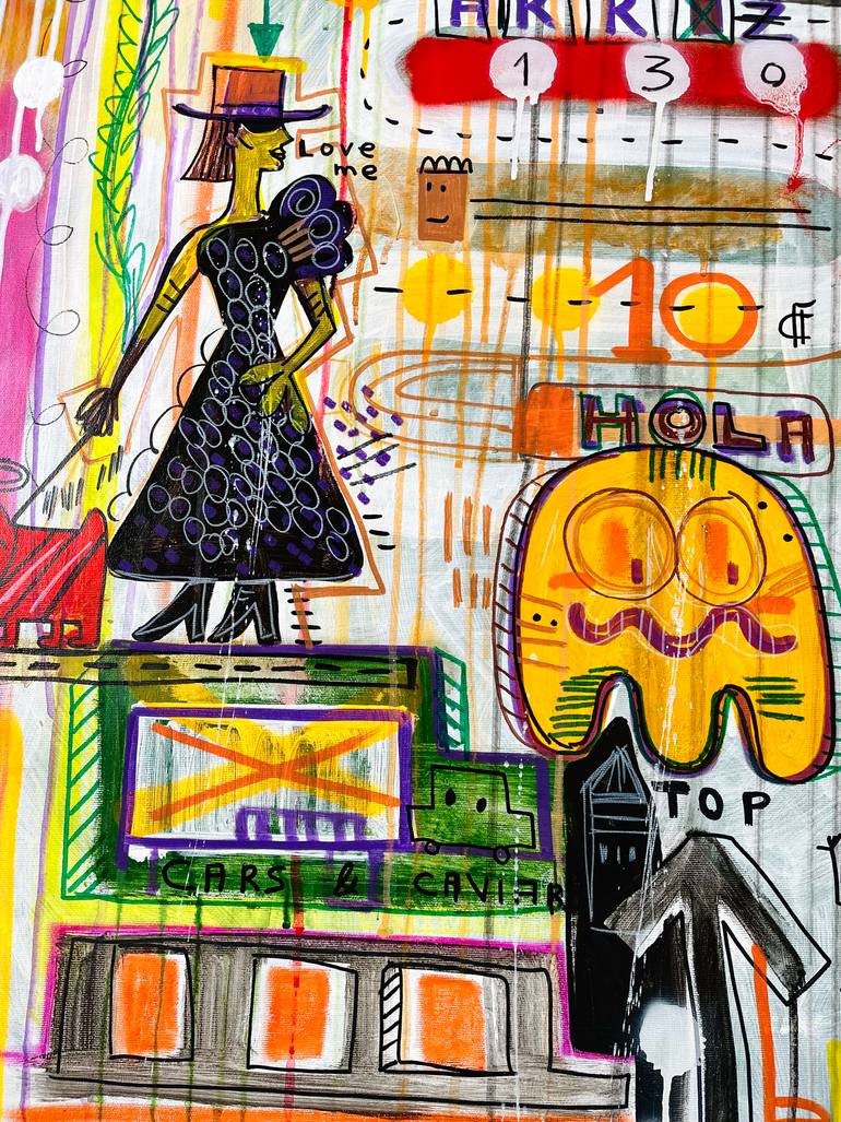 Original Street Art Pop Culture/Celebrity Painting by Mercedes Lagunas