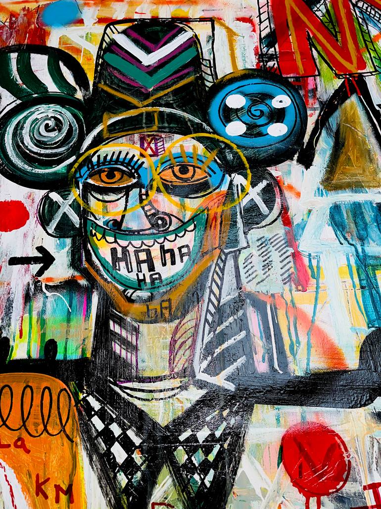 Original Street Art Pop Culture/Celebrity Painting by Mercedes Lagunas