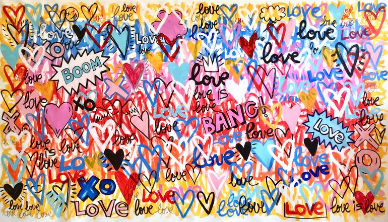 Pop Love! Painting by Mercedes Lagunas | Saatchi Art