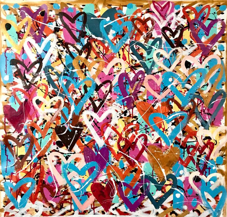 Original Pop Art Abstract Painting by Mercedes Lagunas