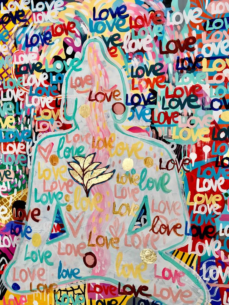 Original Modern Love Painting by Mercedes Lagunas