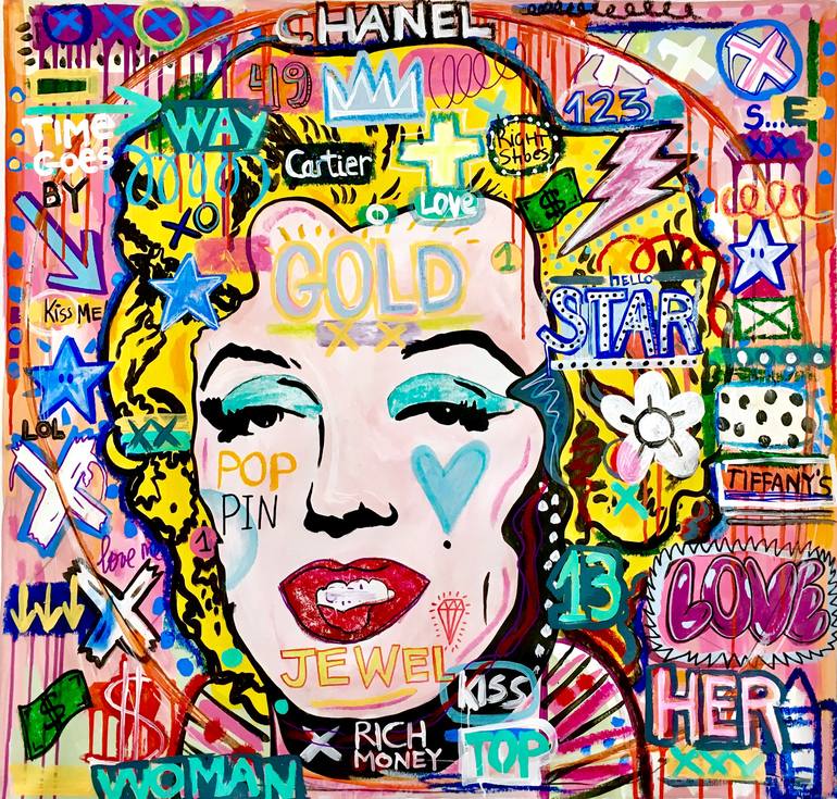 Gold Soul. (Marilyn Monroe pop art) Painting by Mercedes Lagunas ...