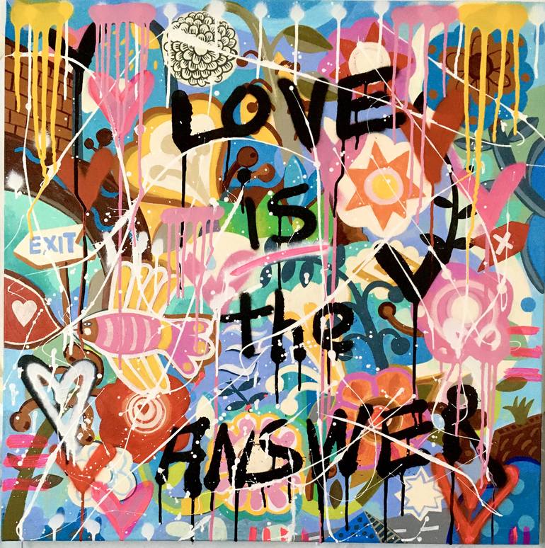 Love is the Answer Painting by Mercedes Lagunas | Saatchi Art