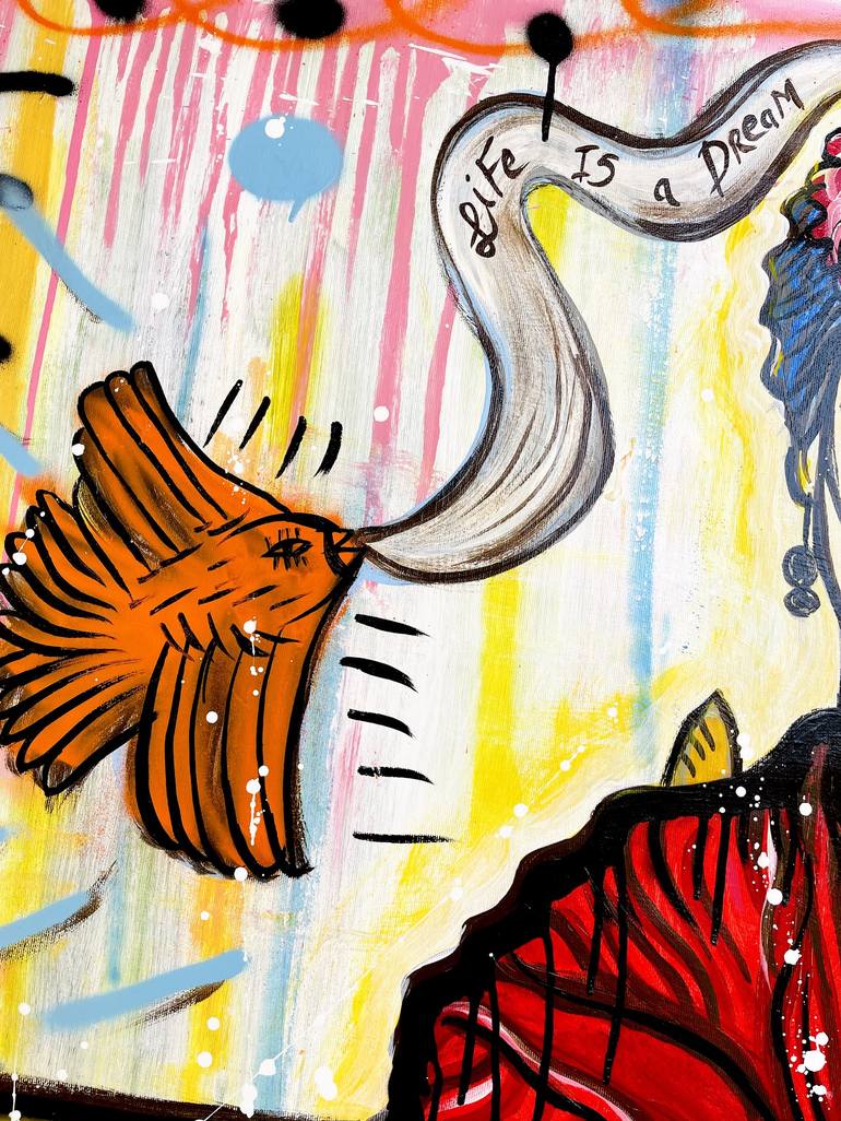 Original Street Art Pop Culture/Celebrity Painting by Mercedes Lagunas