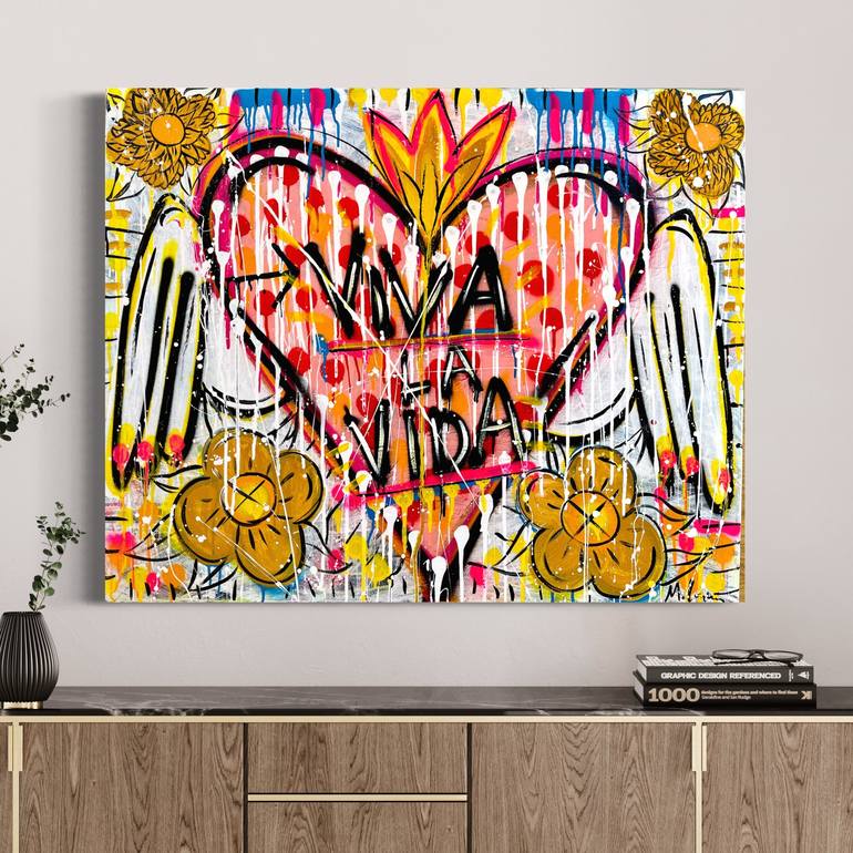 Viva Heart Painting by Mercedes Lagunas | Saatchi Art