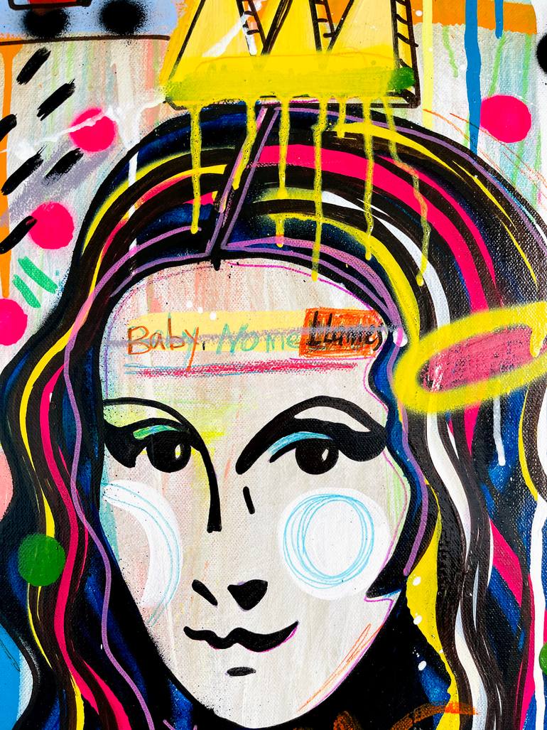 Original Street Art Pop Culture/Celebrity Painting by Mercedes Lagunas