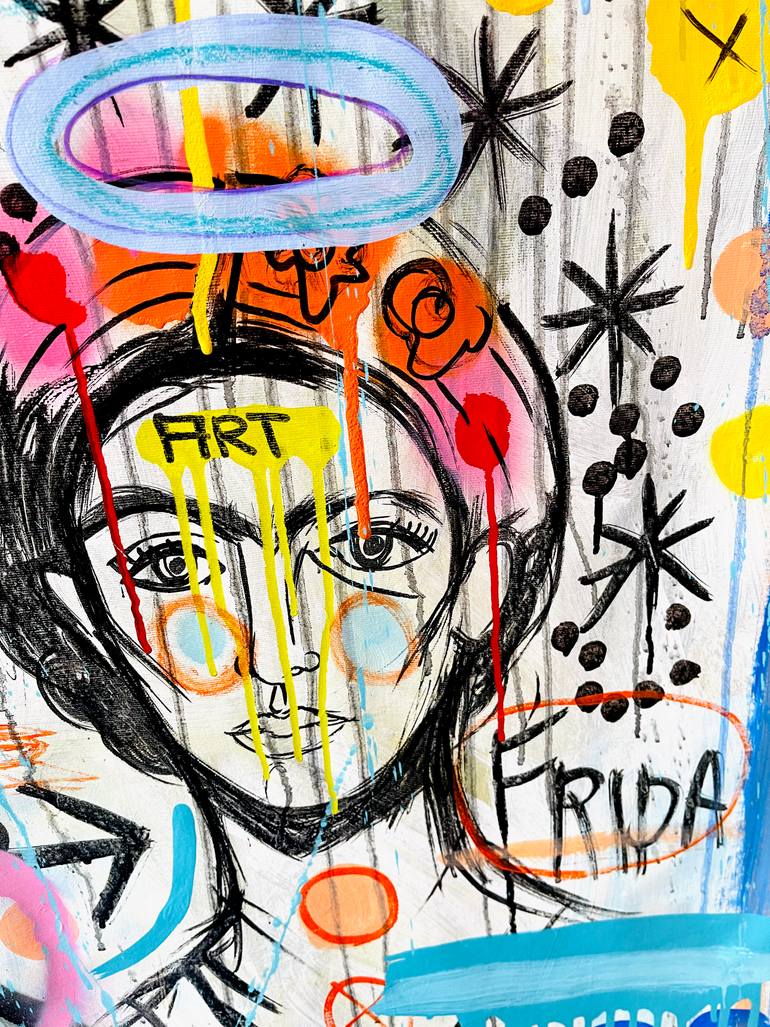 Original Street Art Graffiti Painting by Mercedes Lagunas