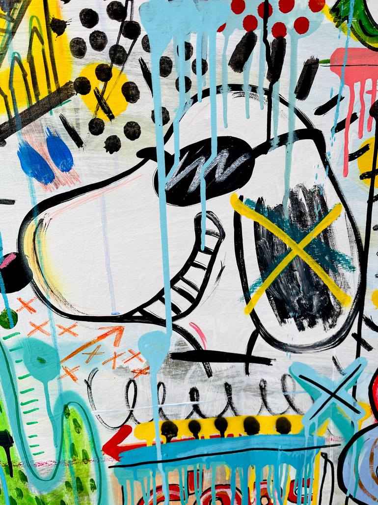 Original Street Art Graffiti Painting by Mercedes Lagunas