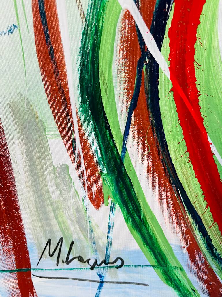 Original Expressionism People Painting by Mercedes Lagunas