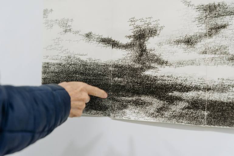 Original Abstract Landscape Drawing by Vanja Subotić