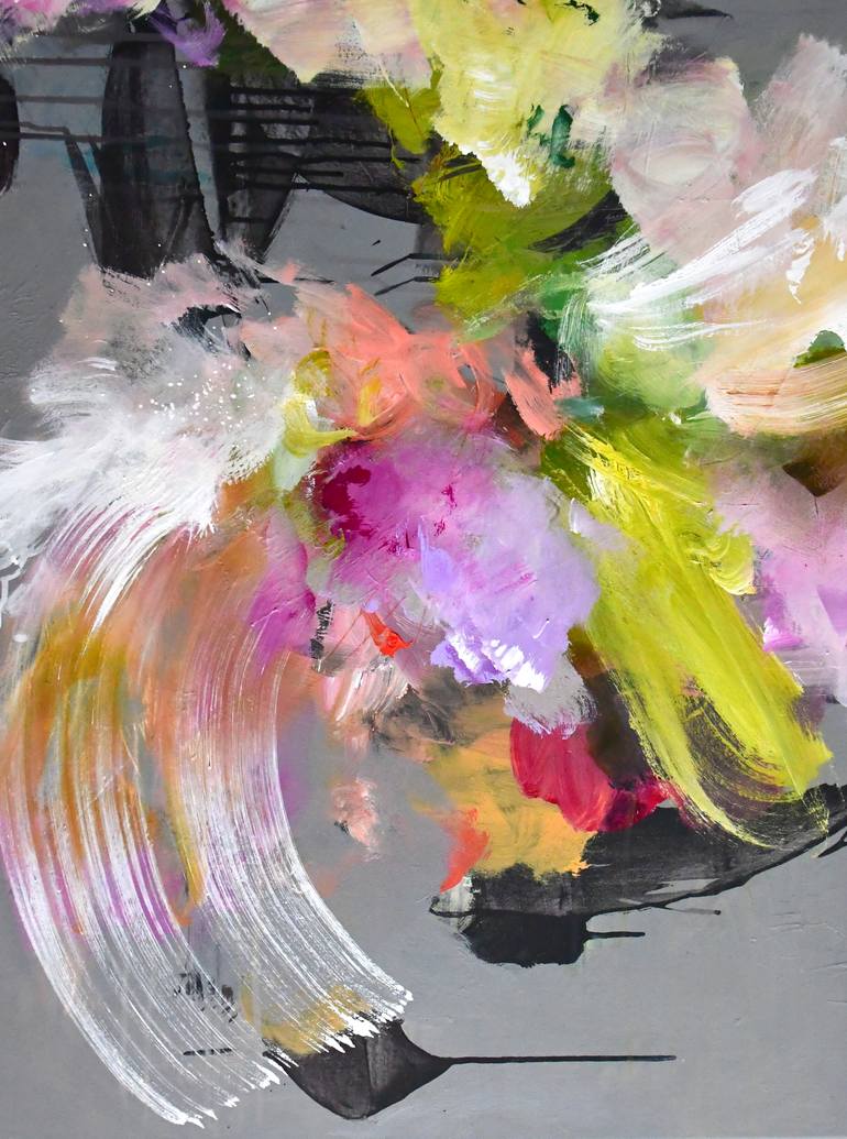 Original Abstract Botanic Painting by Kirsten Handelmann