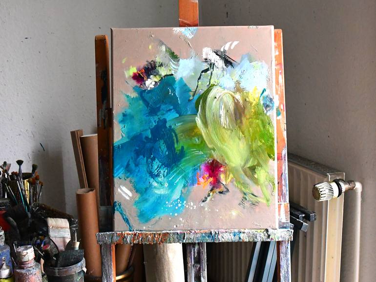 Original Abstract Expressionism Abstract Painting by Kirsten Handelmann